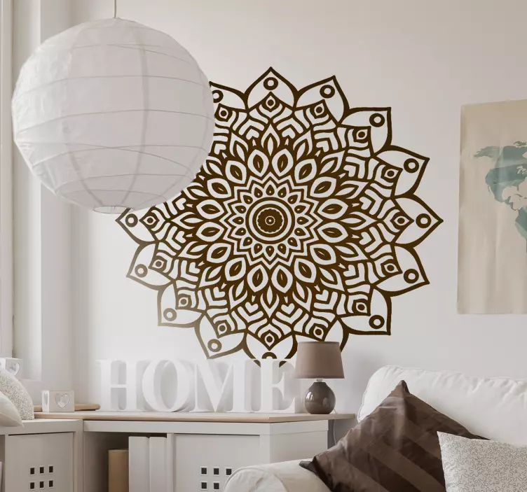 Mandala sisustustarra olohuoneeseen - Tenstickers