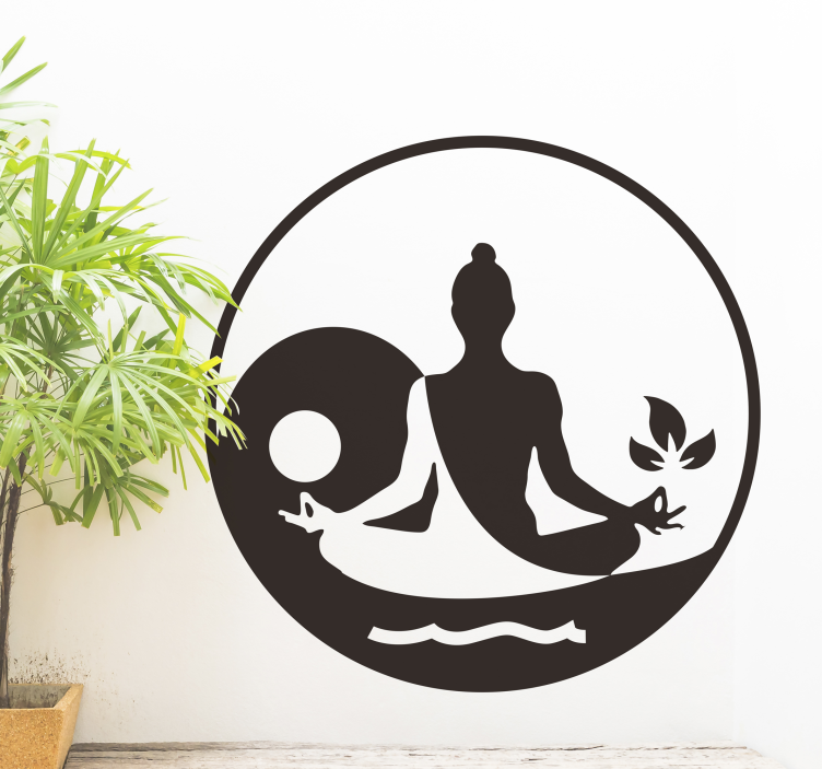 Meditoi buddhan olohuoneen seinäkoristeita - Tenstickers