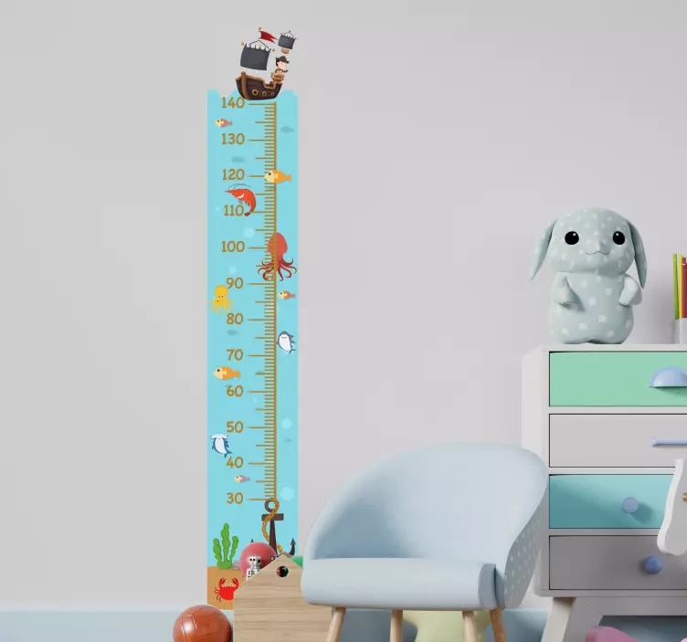 Vedenalainen korkeuskaavio mittatarra - Tenstickers