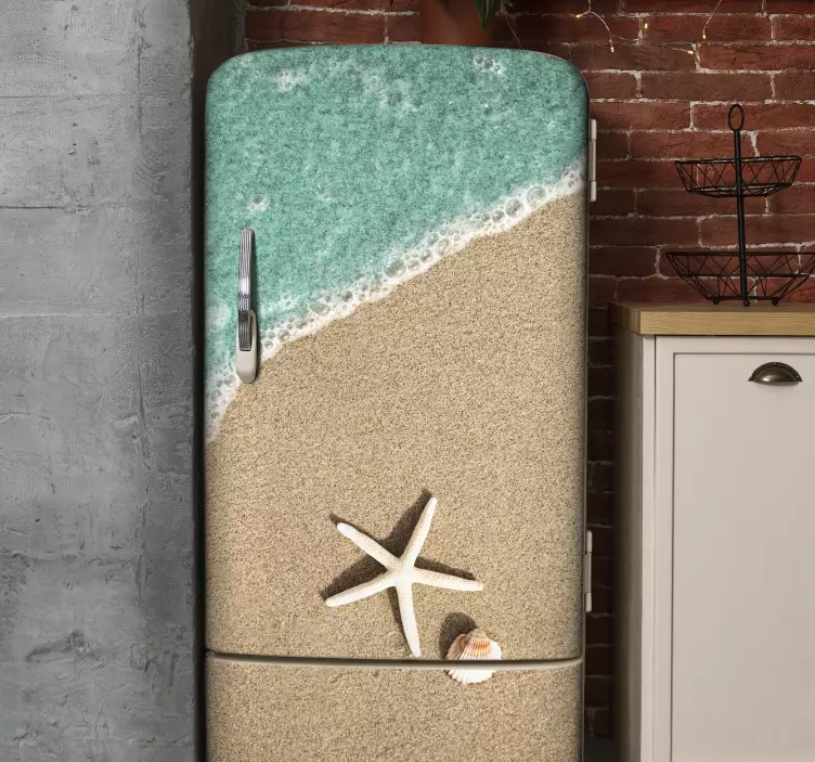 Meri kuori jääkaappi vinyyli tarra - Tenstickers