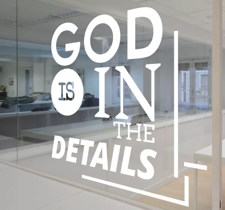 Mahtava jumala teksti seinätarra - Tenstickers