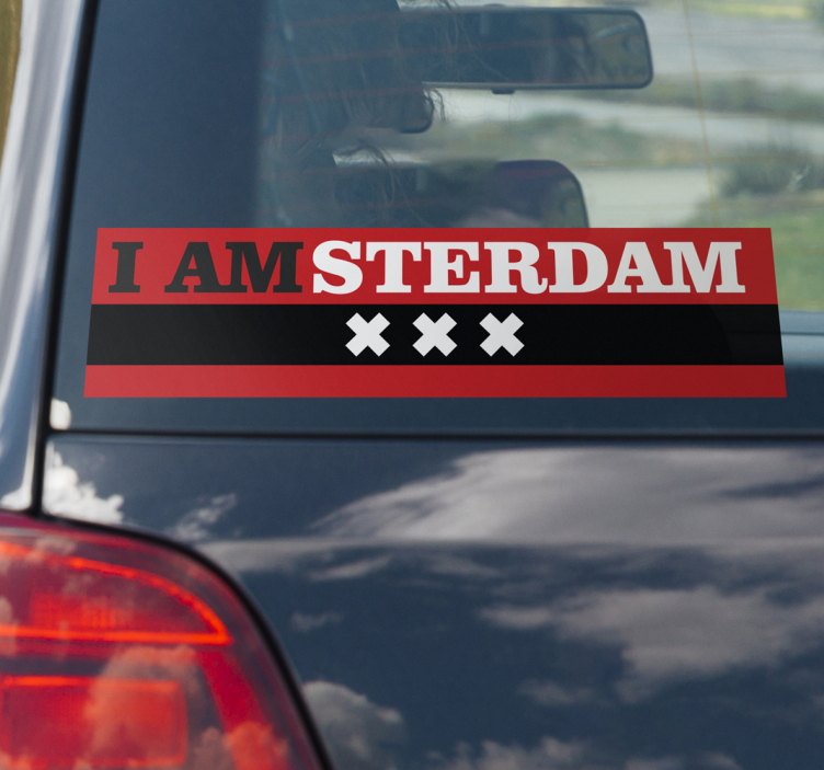 Minä amsterdam-seinätarra - Tenstickers