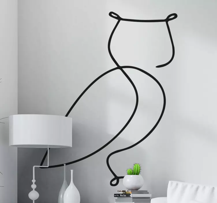 Minimalistinen pöllö Lintutarra - Tenstickers