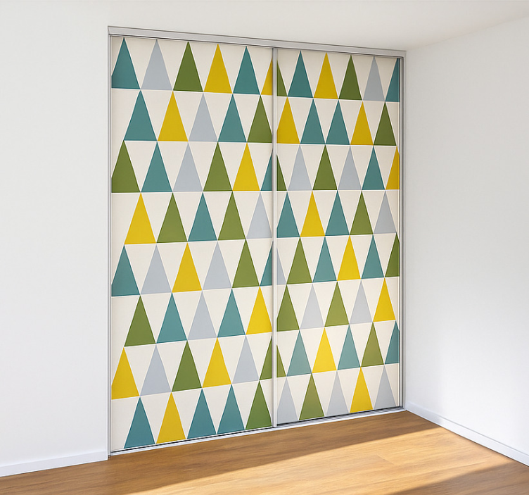 Minimalistiset kolmiot huonekalutarra - Tenstickers