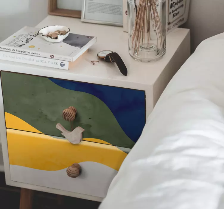 Minimalistiset värisävyt Huonekalutarrat - Tenstickers