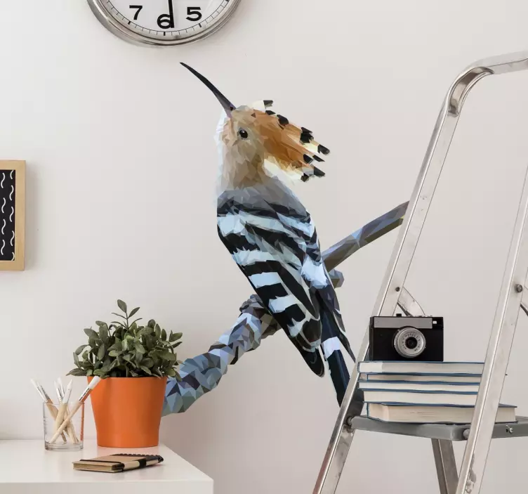 Monikulmainen puusepän lintu tarra - Tenstickers