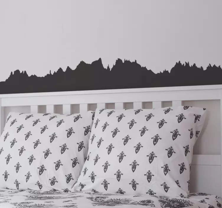 Kaunis Montserrat kaupunki siluettitarra - Tenstickers