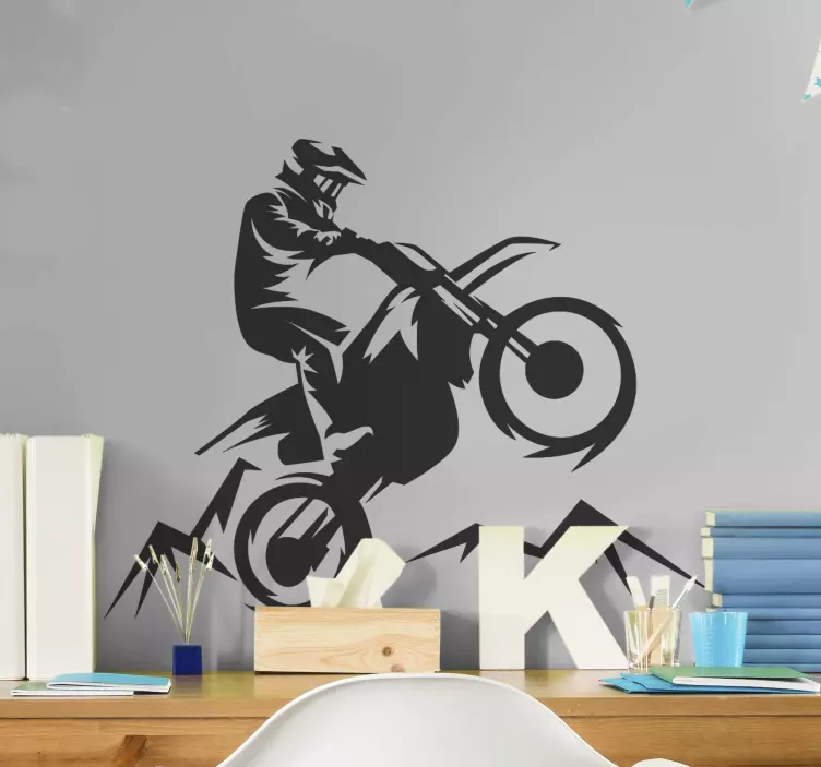 Moottoripyöräilijä moottoripyörätarrat - Tenstickers