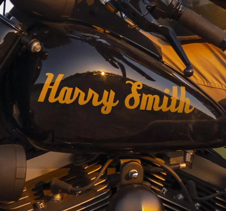 Moottoripyörän kalligrafia henkilökohtainen mopo tarra - Tenstickers