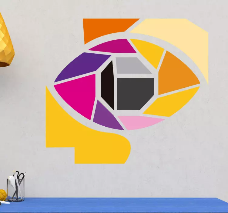 Mosaiikki silmä sisustustarra - Tenstickers