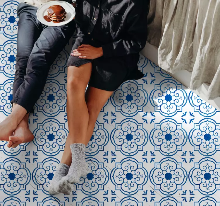 Mosaiikki vintage kuvio lattiatarra - Tenstickers