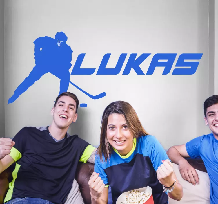 Mukautettu jääkiekkoilijan tarra - Tenstickers