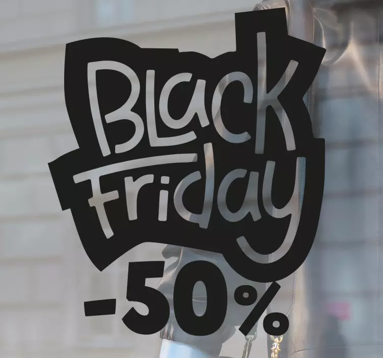 Mukautettu musta perjantai -alennus black friday seinätarra - Tenstickers