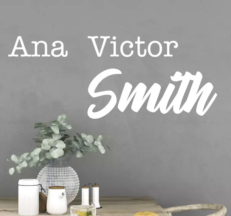 Mukautettu nimen generointi tekstitarra - Tenstickers