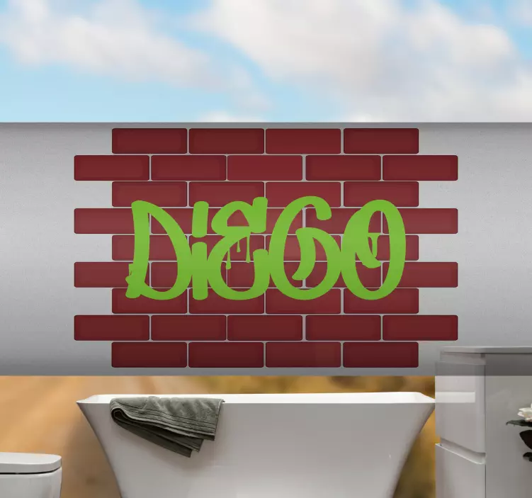 Mukautettu nimigraffiti pyörätarra - Tenstickers