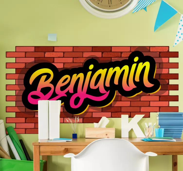 Mukautettu tiilitarranimi sijaintitarra - Tenstickers