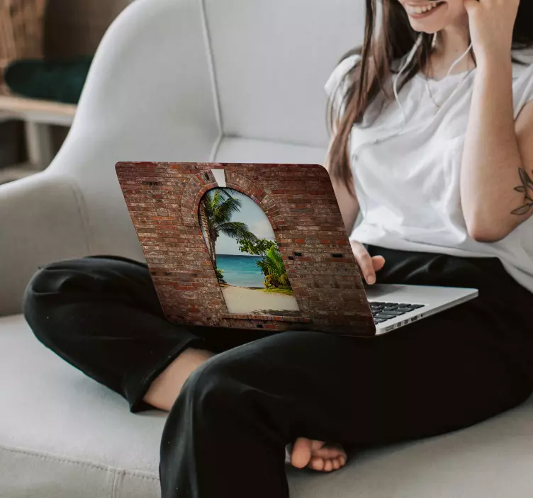 Muokattava 3d-kaari Läppäritarra - Tenstickers