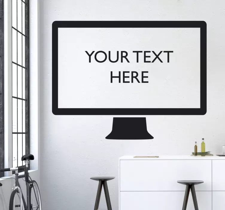 Uniikki muokattava tietokoneen näyttö tekstitarra - Tenstickers