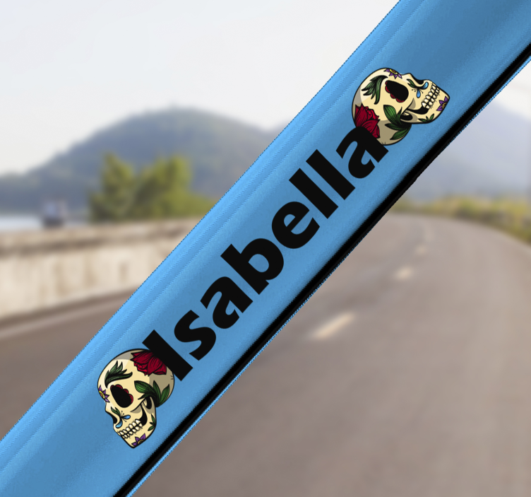 Hieno muokattavissa pääkallo pyörätarra - Tenstickers