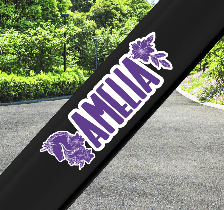 Kaunis muokattava yksisarvinen pyörätarra - Tenstickers