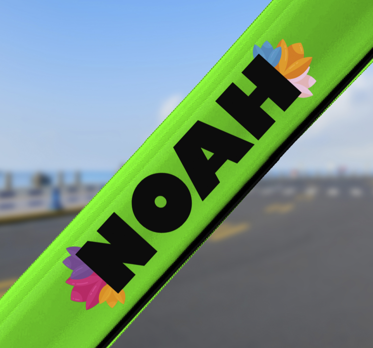 Kaunis muokattava oleva tulppaanit pyörätarra - Tenstickers