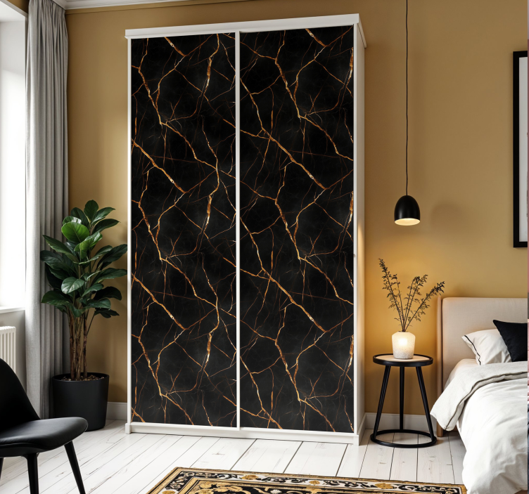 Musta marmori huonekalutarra - Tenstickers