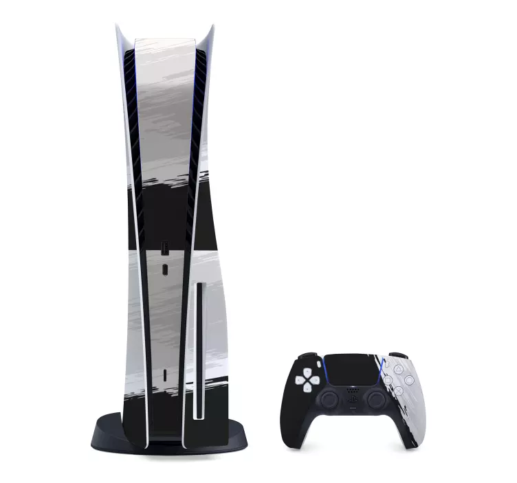 Mustavalkoinen tausta PS5 skin - Tenstickers