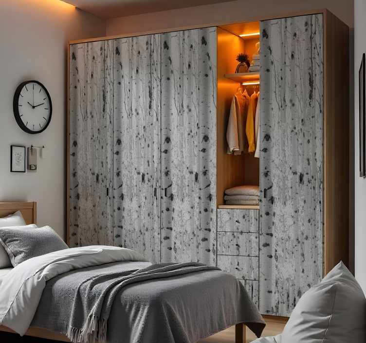 Mustavalkoisia puita huonekalutarra - Tenstickers