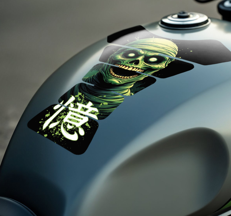 Muumion kuolema moottoripyörä tarra - Tenstickers