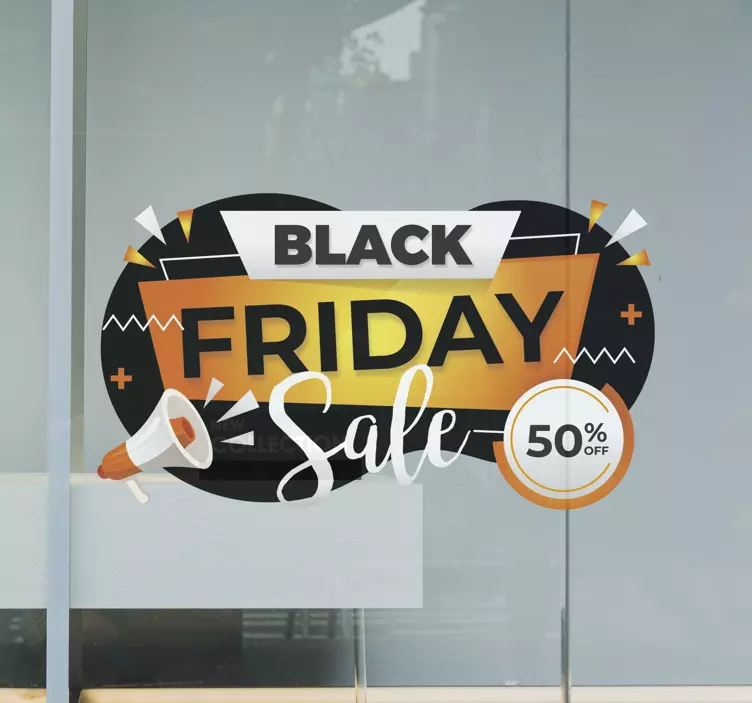 Myynninedistämisilmoitus Black Friday tarra - Tenstickers