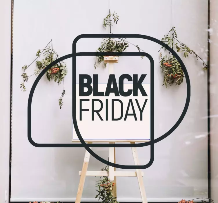 Myynti-ilmoituksen teksti näyteikkuna tarra - Tenstickers