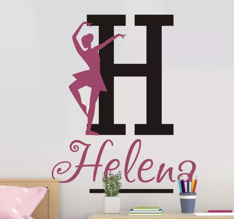 N balettitanssija tyttö nimitanssitarra - Tenstickers