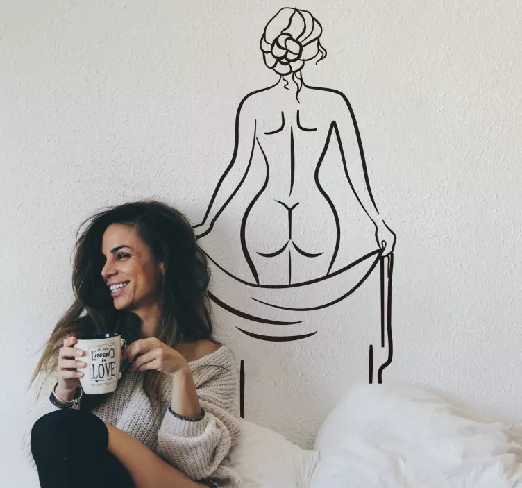 Naisen selkäaikuisen tarra - Tenstickers