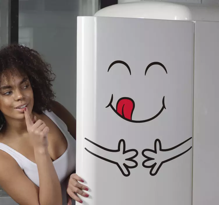 Nälkäinen jääkaappivinyyli-tarra - Tenstickers