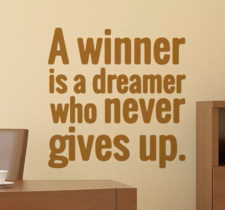 Nelson mandela voittaja motivaatiotarra - Tenstickers