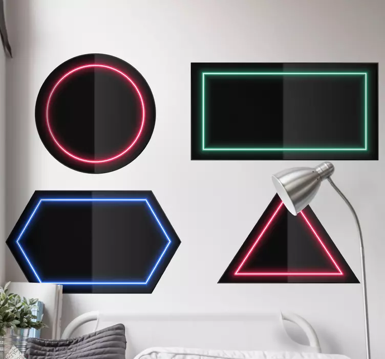 Neonmuotoiset korostuksetgeometrinen tarra - Tenstickers