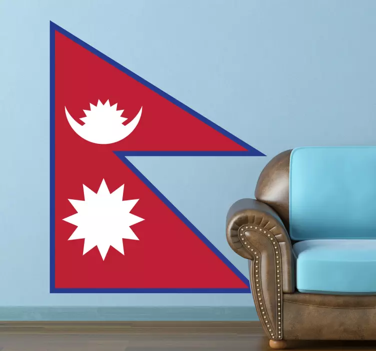 Nepalin lipun tarra - Tenstickers