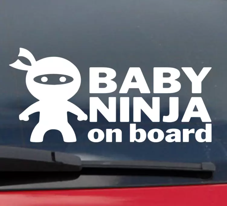 Ninja vauva varoitus tarra - Tenstickers