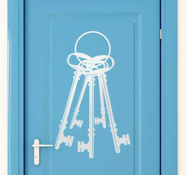 Nippu avaimia oven tarra - Tenstickers