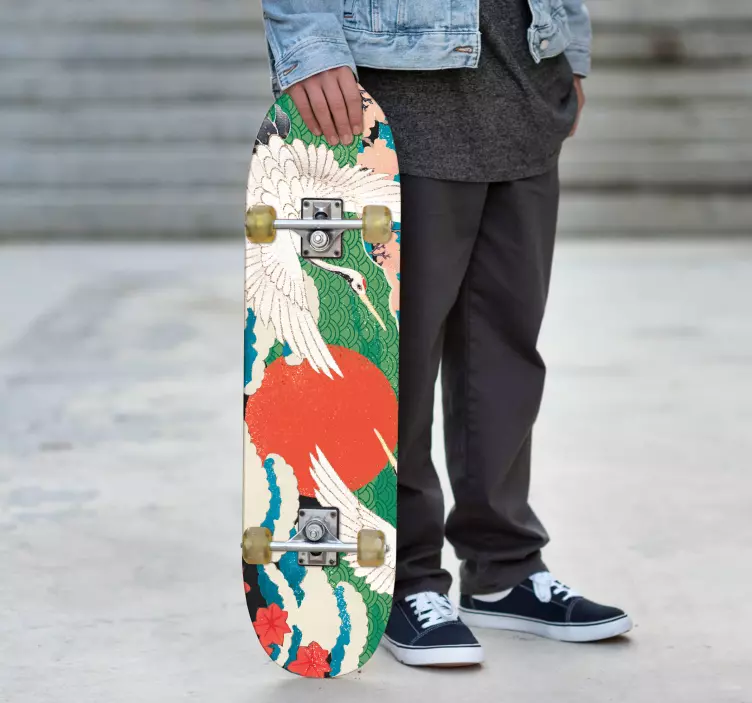 Sähköpotkulauta tarra auringon nousun kurjet - Tenstickers