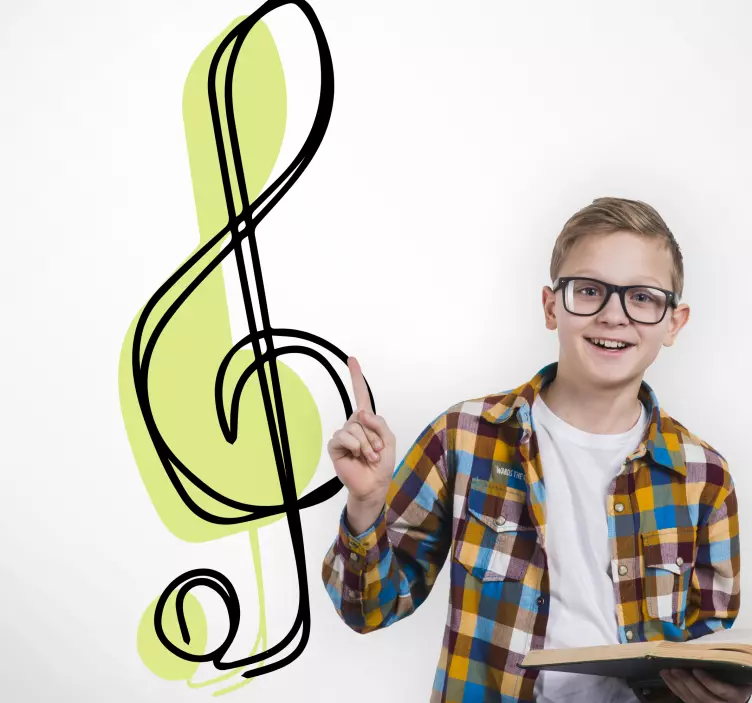 Nuotinnusaksenti musiikki seinätarra - Tenstickers