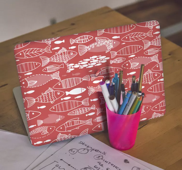 Oikukas kalakuvio läppäritarra - Tenstickers