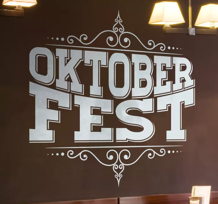 Oktoberfest teksti olohuoneen seinäkoriste - Tenstickers