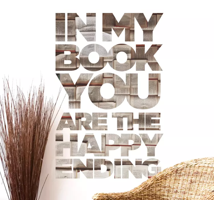 Olet onnellinen loppu seinä tarra - Tenstickers