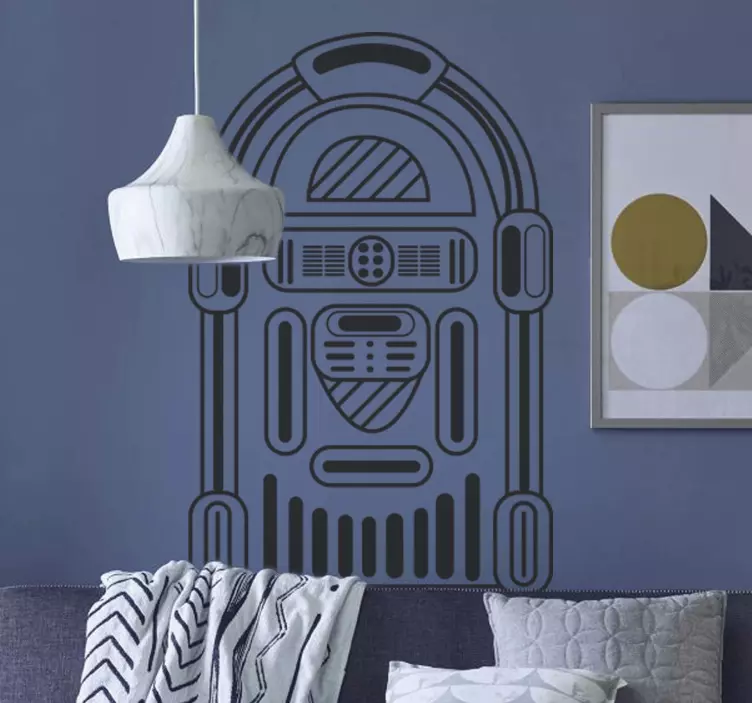 Olohuoneen vanha musiikkikone Rockmusiikkitarra - Tenstickers