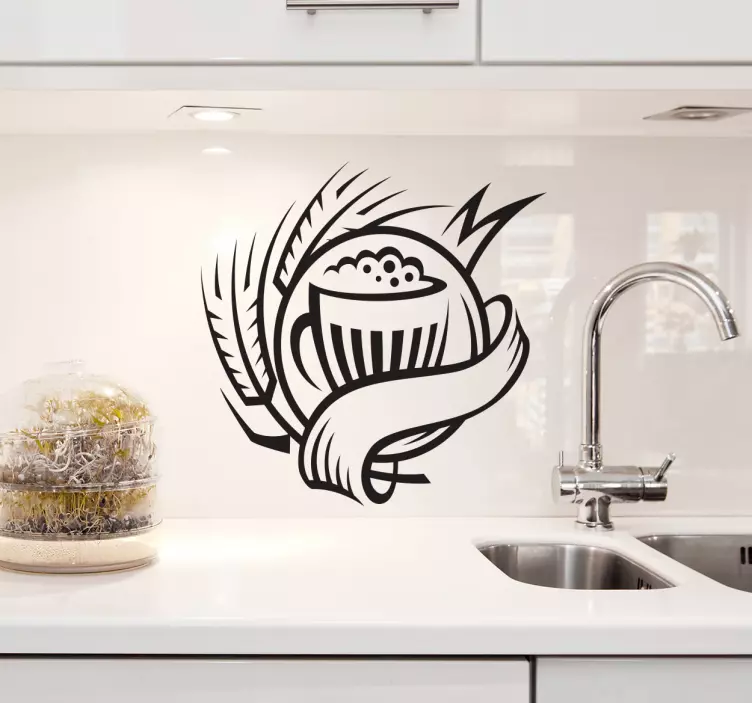 Olut humala juoda tarra - Tenstickers