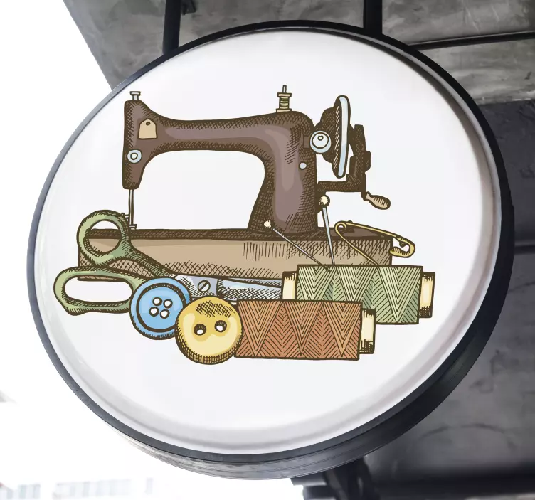 Ompelupakkauksen seinätarra - Tenstickers