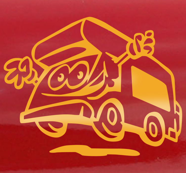 Onnellinen asuntovaunuja koristava tarra - Tenstickers