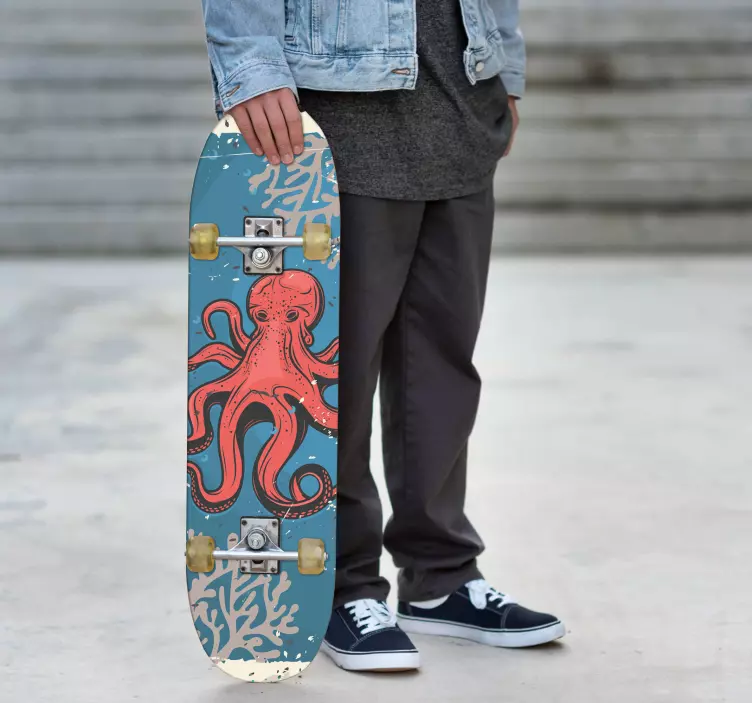 Oranssi mustekala kuvio urbaanitarra - Tenstickers