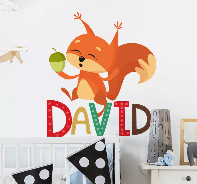 Oravan nimi kuvitelma tarra - Tenstickers